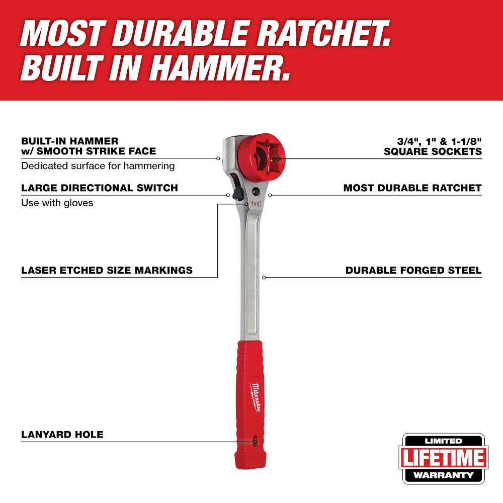 Milwaukee 48-22-9213 Lineman's High-Leverage Insulated Ratcheting Box Wrench