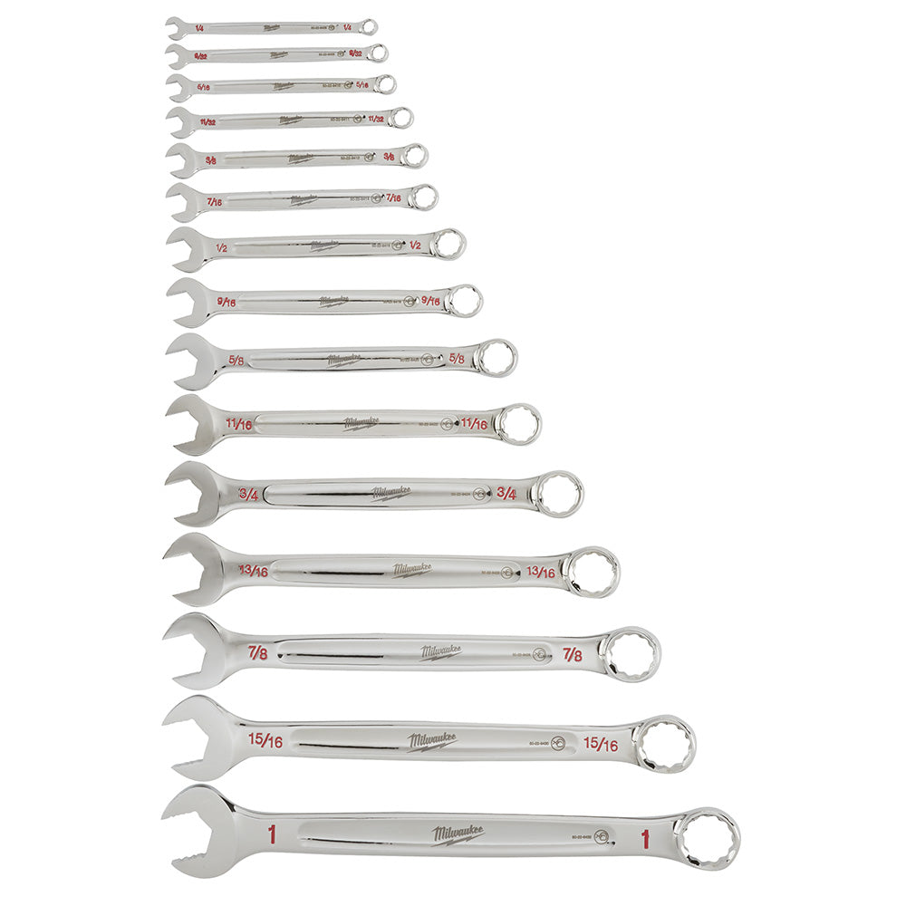Milwaukee 48-22-9415 15pc SAE Combination Wrench Set
