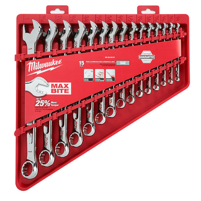 Milwaukee 48-22-9415 15pc SAE Combination Wrench Set