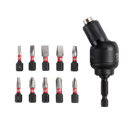 Milwaukee 48-32-2301 11pc SHOCKWAVE Impact Duty 30° KNUCKLE Pivoting Bit Holder Set