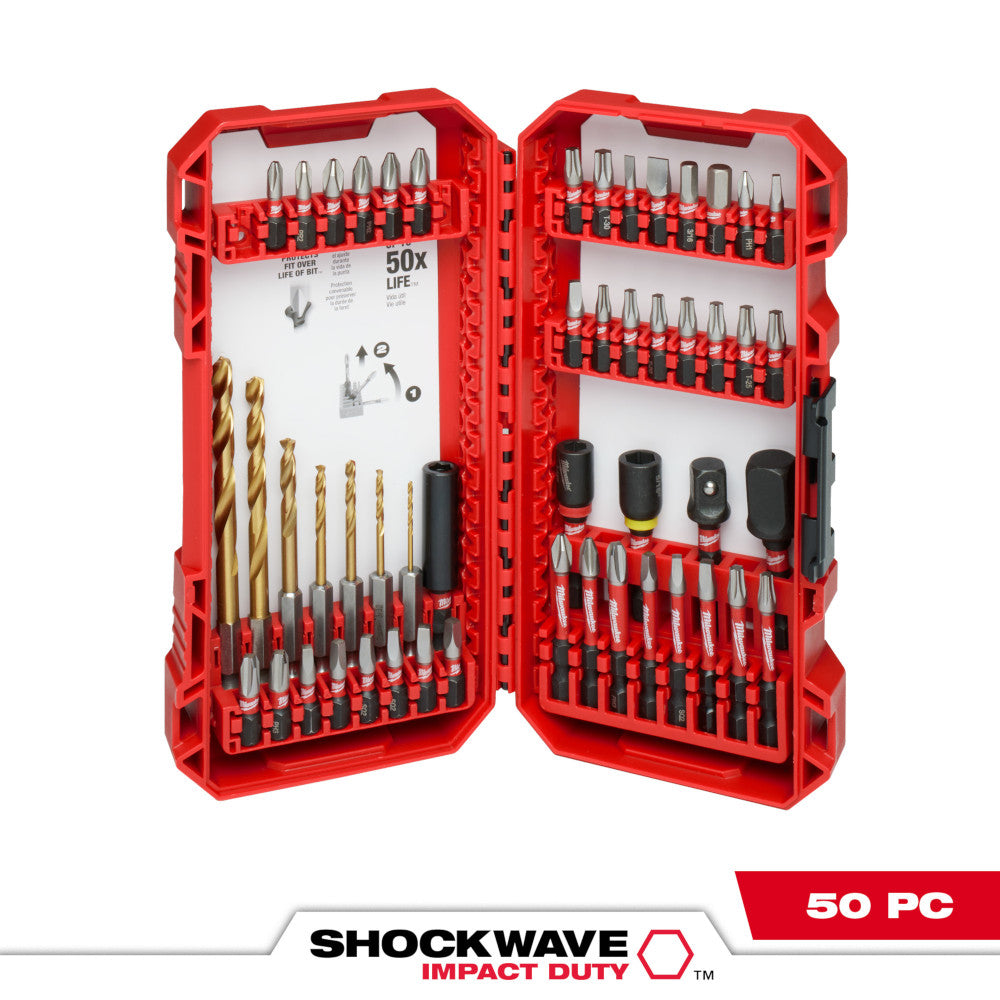 Milwaukee 48-32-4013 50pc SHOCKWAVE Impact Duty Drill & Driver Set