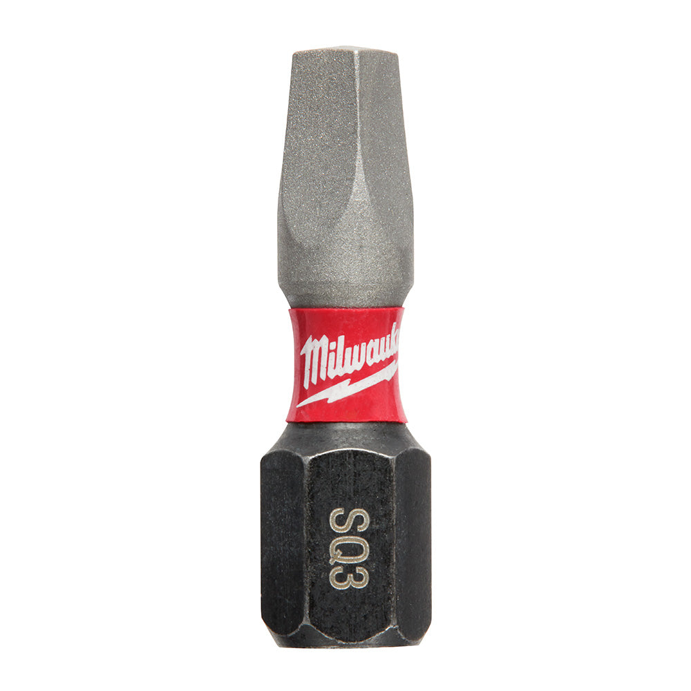 Milwaukee 48-32-4423 SHOCKWAVE Impact Duty 1in x #3 Square Power Bits - 2pk