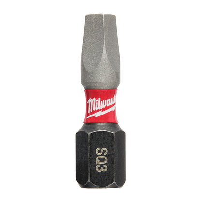 Milwaukee 48-32-4423 SHOCKWAVE Impact Duty 1in x #3 Square Power Bits - 2pk