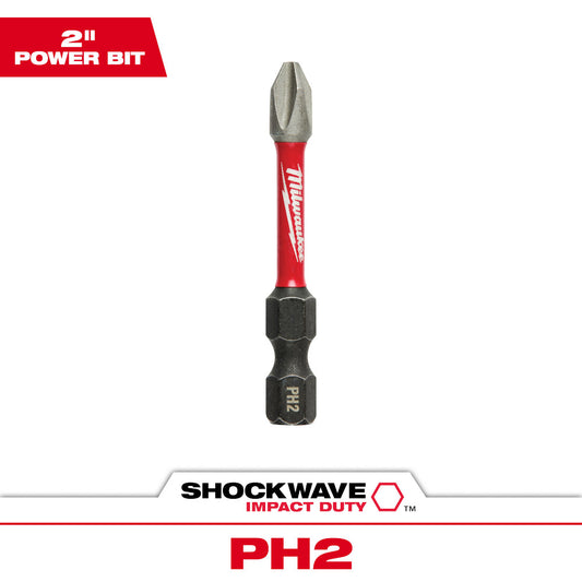 Milwaukee 48-32-4462 SHOCKWAVE Impact Duty 2in x #2 Phillips Power Bit