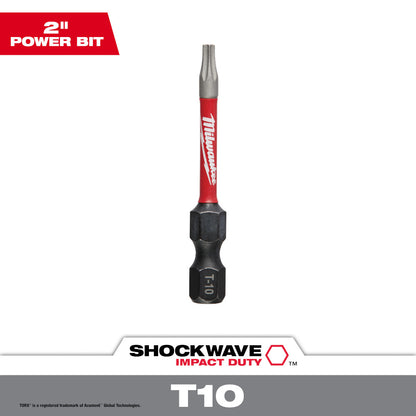 Milwaukee 48-32-4482 SHOCKWAVE Impact Duty 2in x T10 TORX Power Bit