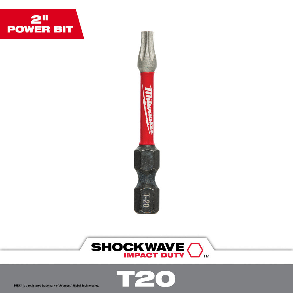 Milwaukee 48-32-4484 SHOCKWAVE Impact Duty 2in x T20 TORX Power Bit