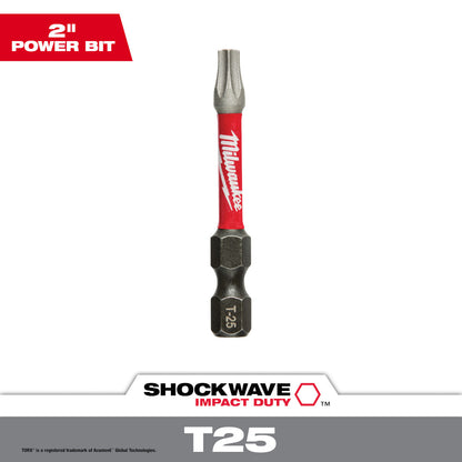 Milwaukee 48-32-4485 SHOCKWAVE Impact Duty 2in x T25 TORX Power Bit