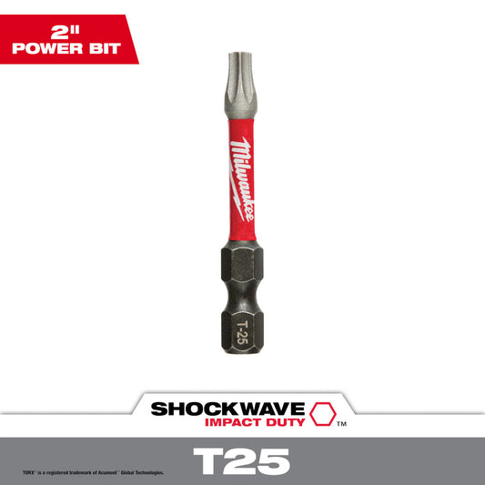 Milwaukee 48-32-4485 SHOCKWAVE Impact Duty 2in x T25 TORX Power Bit