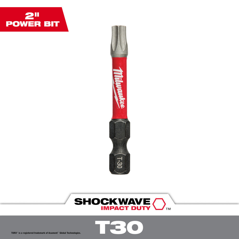 Milwaukee 48-32-4487 SHOCKWAVE Impact Duty 2in x T30 TORX Power Bit