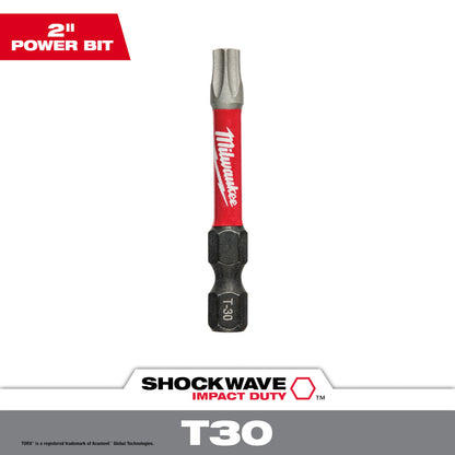 Milwaukee 48-32-4487 SHOCKWAVE Impact Duty 2in x T30 TORX Power Bit