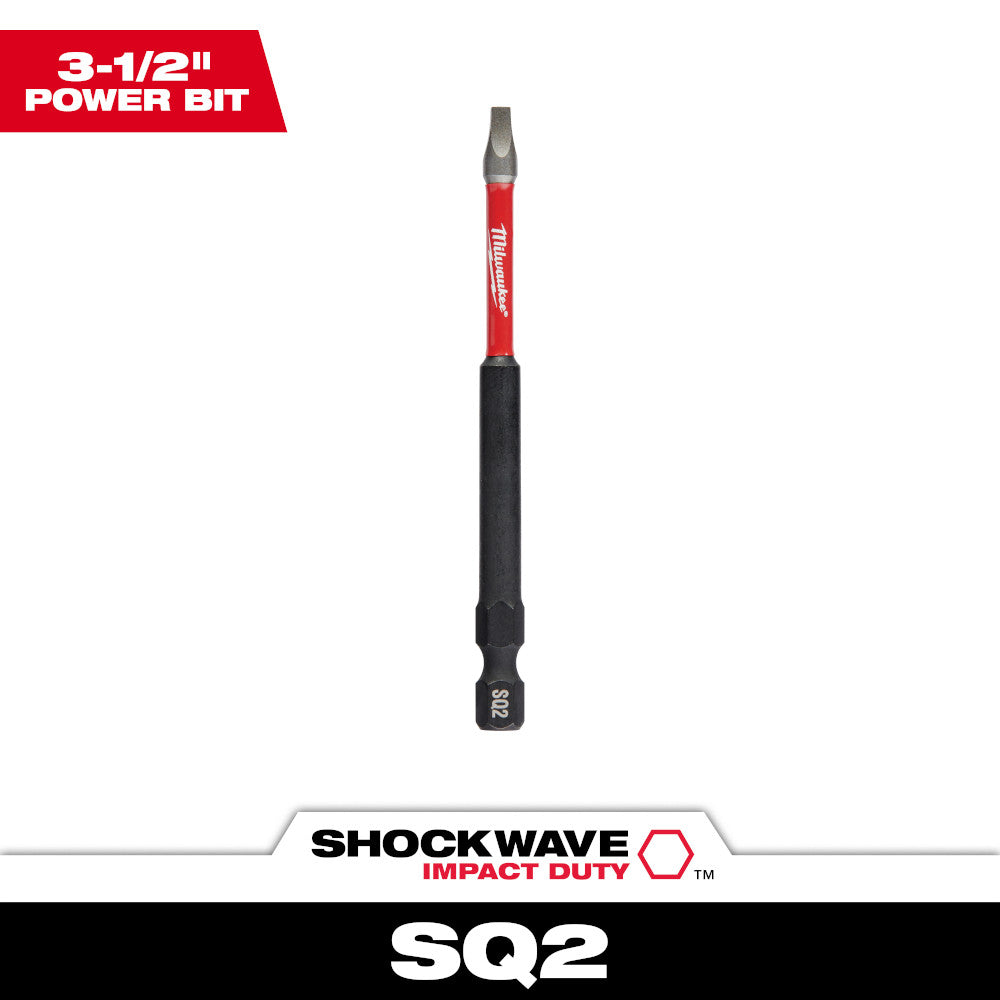 Milwaukee 48-32-4572 SHOCKWAVE Impact Duty 3-1/2in x #2 Square Power Bit