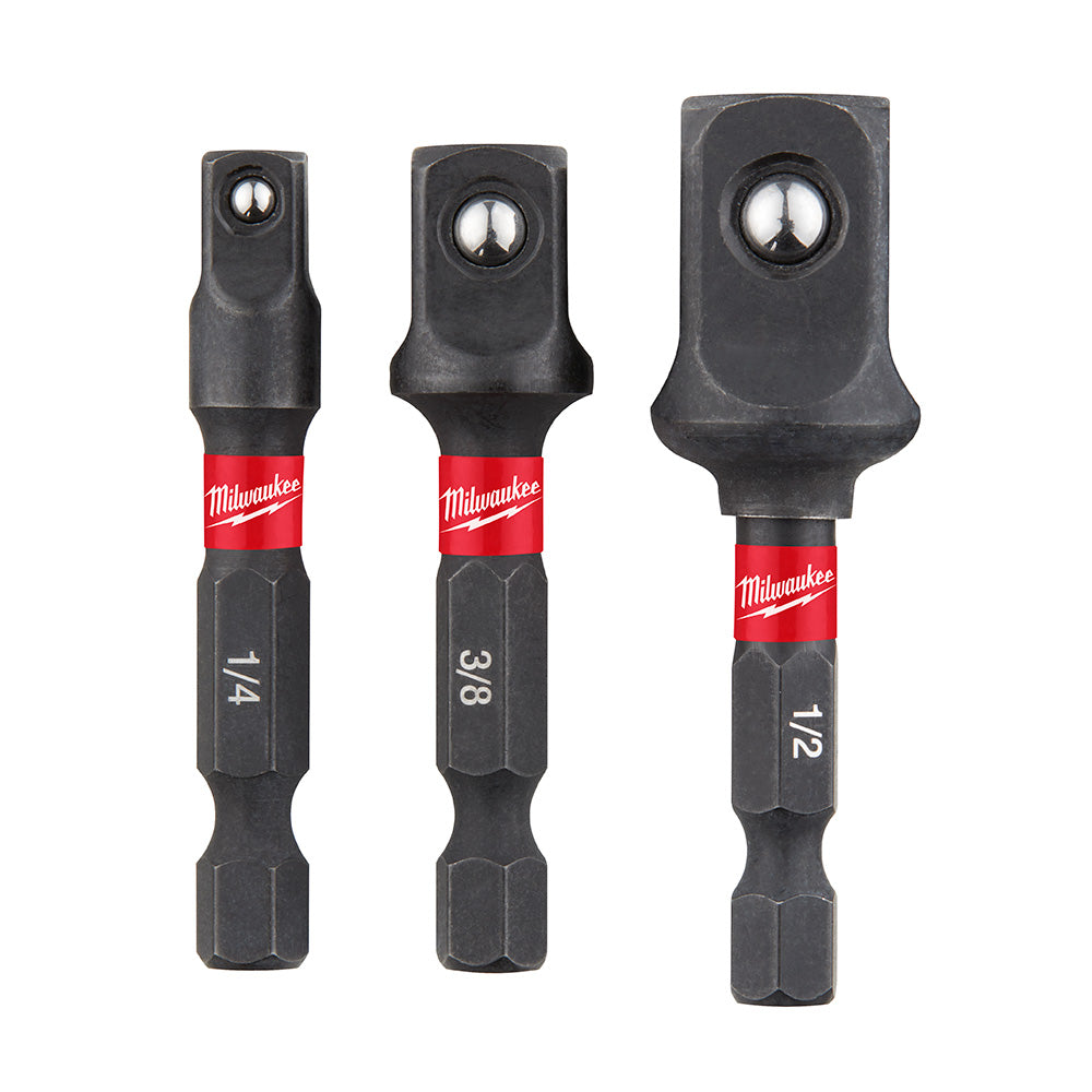 Milwaukee 48-32-5033 SHOCKWAVE Impact Duty 3pc 2in Square Socket Adapter Set