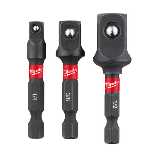 Milwaukee 48-32-5033 SHOCKWAVE Impact Duty 3pc 2in Square Socket Adapter Set