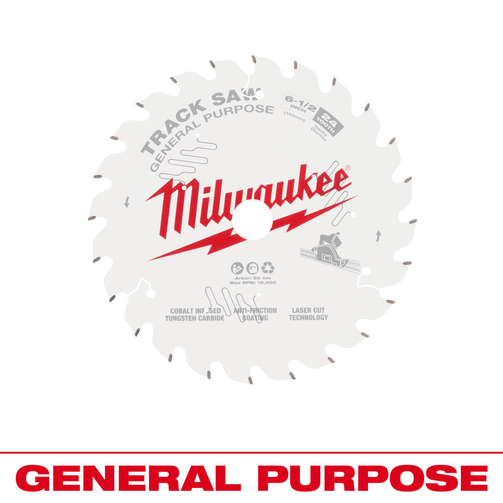 Milwaukee 48-40-0624 6-1/2in 24T General-Purpose Track Saw Blade