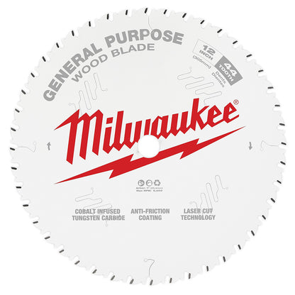 Milwaukee 48-40-1220 12in x 44T General Purpose Wood Cutting Circular Saw Blade