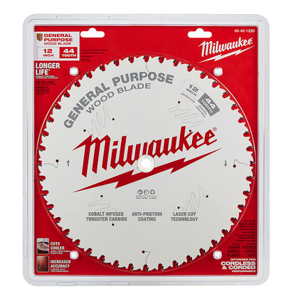 Milwaukee 48-40-1220 12in x 44T General Purpose Wood Cutting Circular Saw Blade