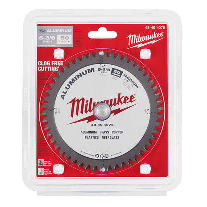Milwaukee 48-40-4075 5-3/8in x 50T Non-Ferrous Metal & Aluminum Cutting Circular Saw Blade