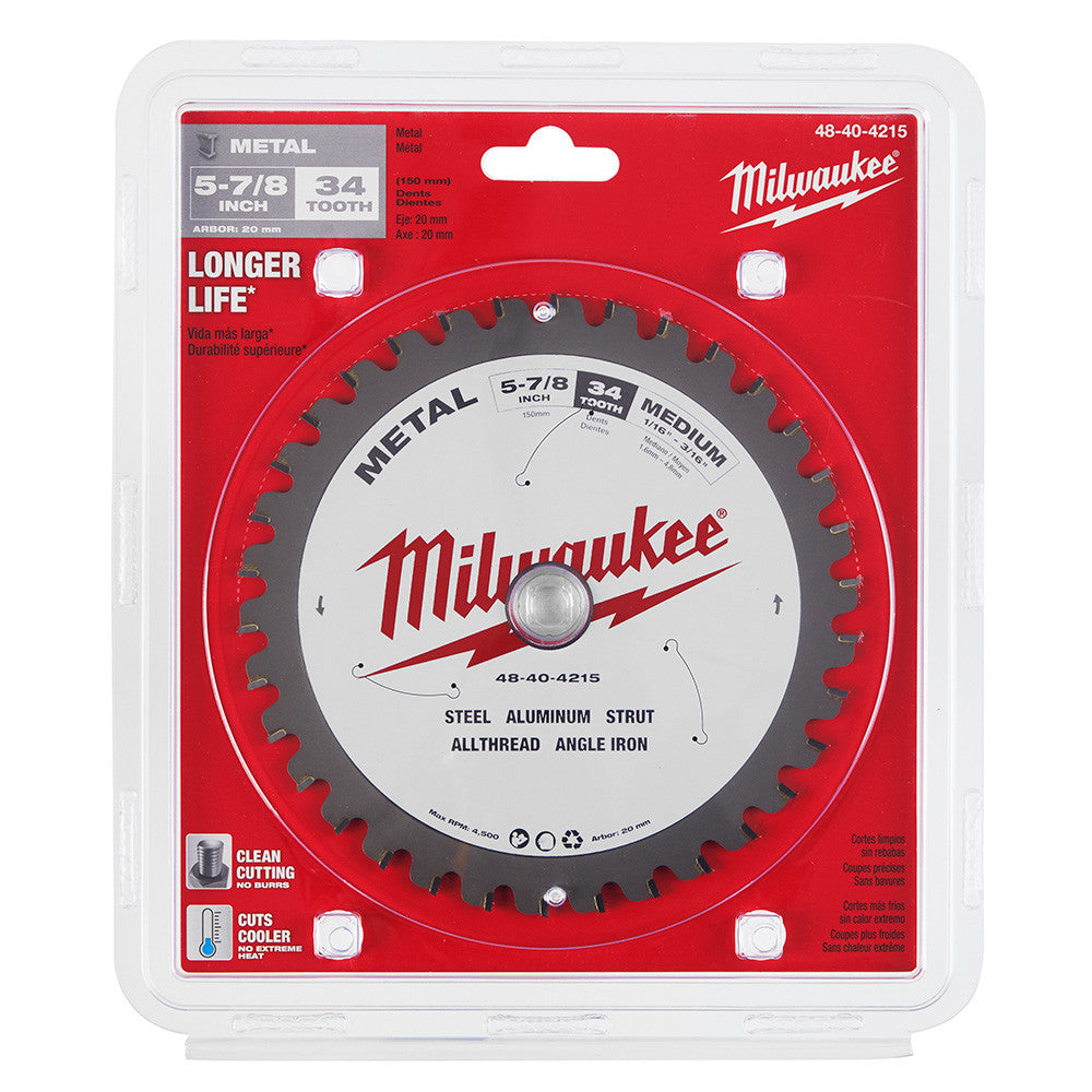 Milwaukee 48-40-4215 5-7/8in x 34T Metal Cutting Circular Saw Blade