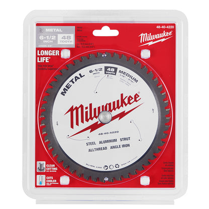 Milwaukee 48-40-4220 6-1/2in x 48T Metal Cutting Circular Saw Blade