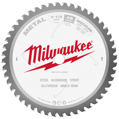 Milwaukee 48-40-423 7-1/4in x 48T Metal Cutting Circular Saw Blade