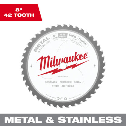 Milwaukee 48-40-4515 8in x 42T Metal Cutting Circular Saw Blade