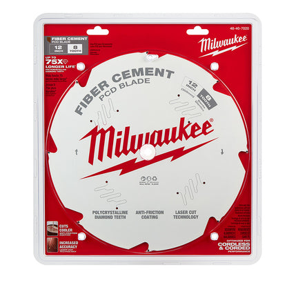 Milwaukee 48-40-7020 12in x 8T PCD / Fibre Cement Cutting Circular Saw Blade