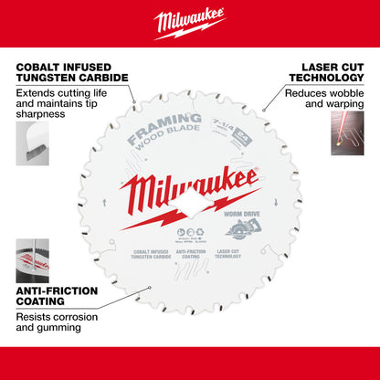 Milwaukee 48-41-0726 7-1/4in 40T Framing Circular Saw Blade