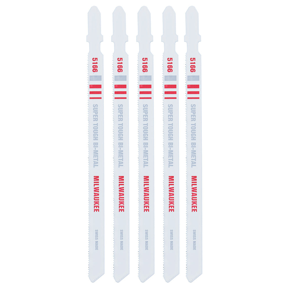 Milwaukee 48-42-5166 5-1/4in x 24 TPI Bi-Metal Jig Saw Blades - 5pk