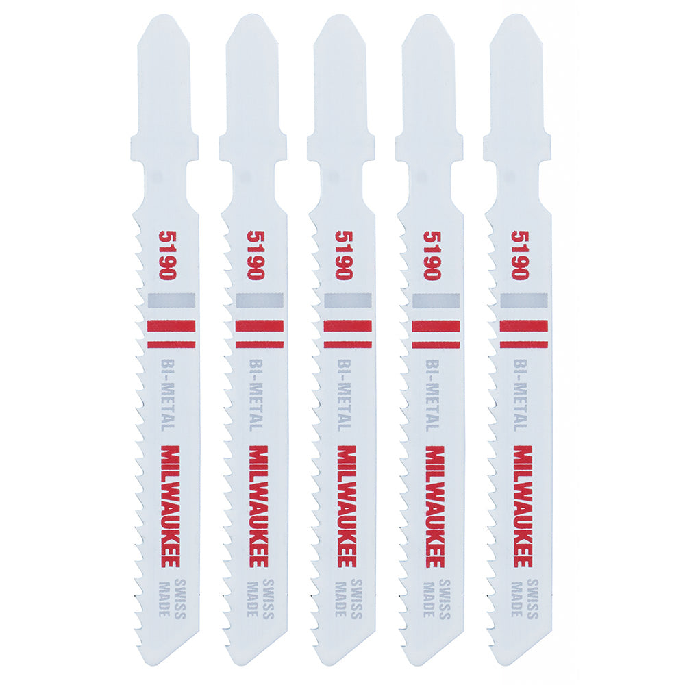 Milwaukee 48-42-5190 3in x 14 TPI Bi-Metal Jig Saw Blades - 5pk