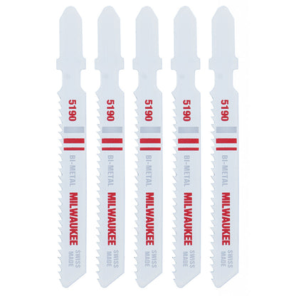 Milwaukee 48-42-5190 3in x 14 TPI Bi-Metal Jig Saw Blades - 5pk