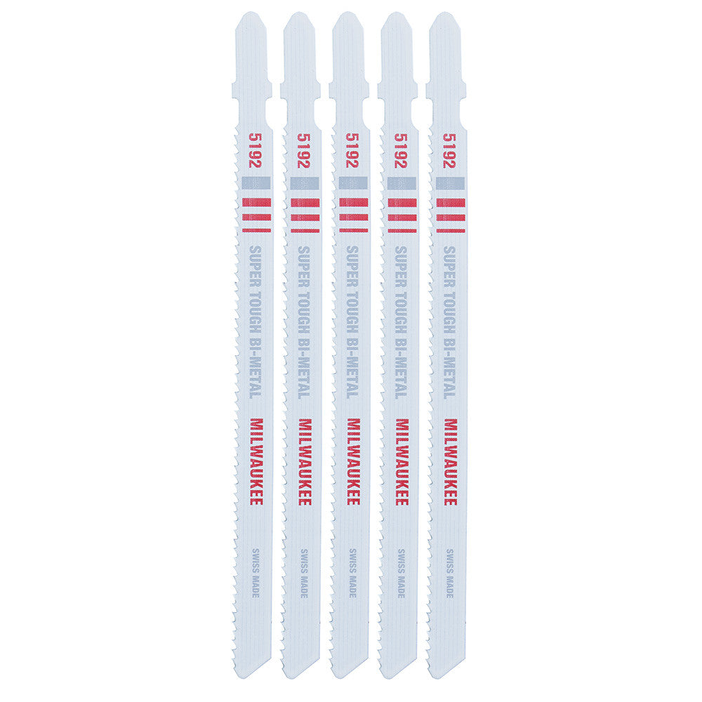 Milwaukee 48-42-5192 5-1/4in x 14 TPI Bi-Metal Jig Saw Blades - 5pk