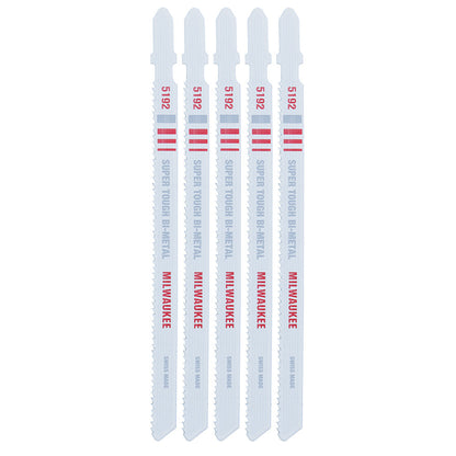Milwaukee 48-42-5192 5-1/4in x 14 TPI Bi-Metal Jig Saw Blades - 5pk