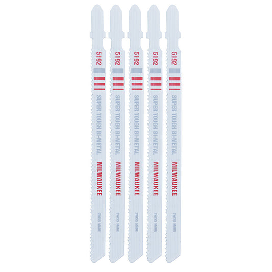 Milwaukee 48-42-5192 5-1/4in x 14 TPI Bi-Metal Jig Saw Blades - 5pk