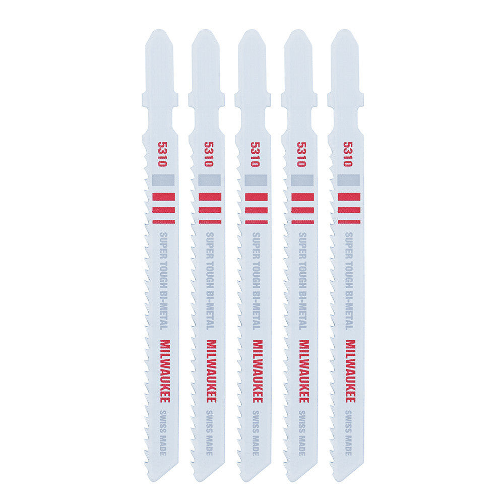 Milwaukee 48-42-5310 4in x 10 TPI Bi-Metal Multi-Material Cutting Jig Saw Blades - 5pk