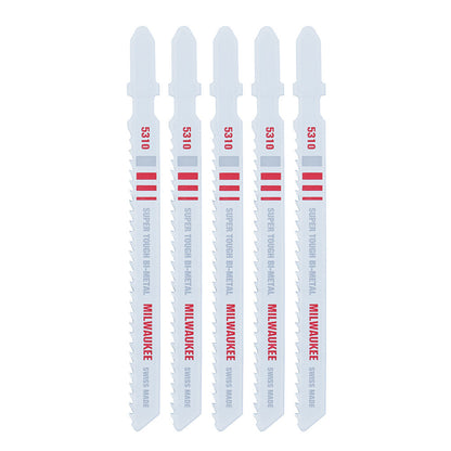 Milwaukee 48-42-5310 4in x 10 TPI Bi-Metal Multi-Material Cutting Jig Saw Blades - 5pk
