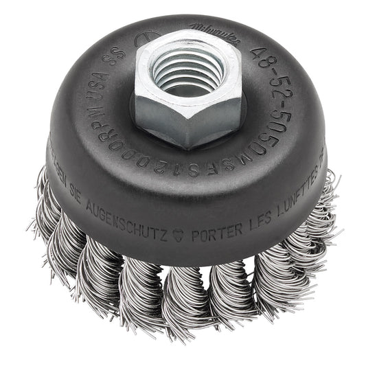Milwaukee 48-52-5050 3in Stainless Steel Knot Wire Cup Brush