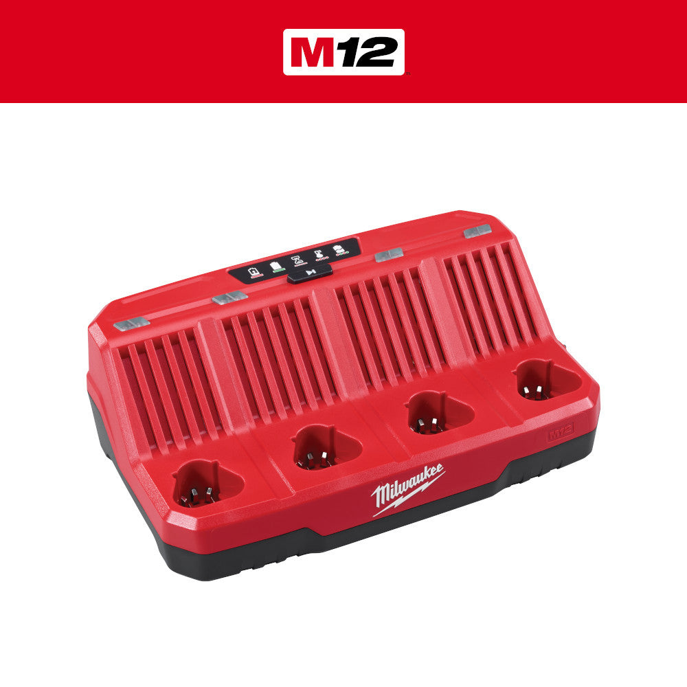 Milwaukee 48-59-1204 M12 Four Bay Sequential Charger