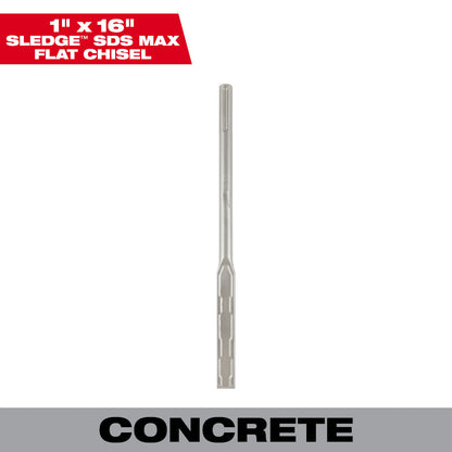 Milwaukee 48-62-4252 1in x 16in SDS MAX SLEDGE Flat Chisel