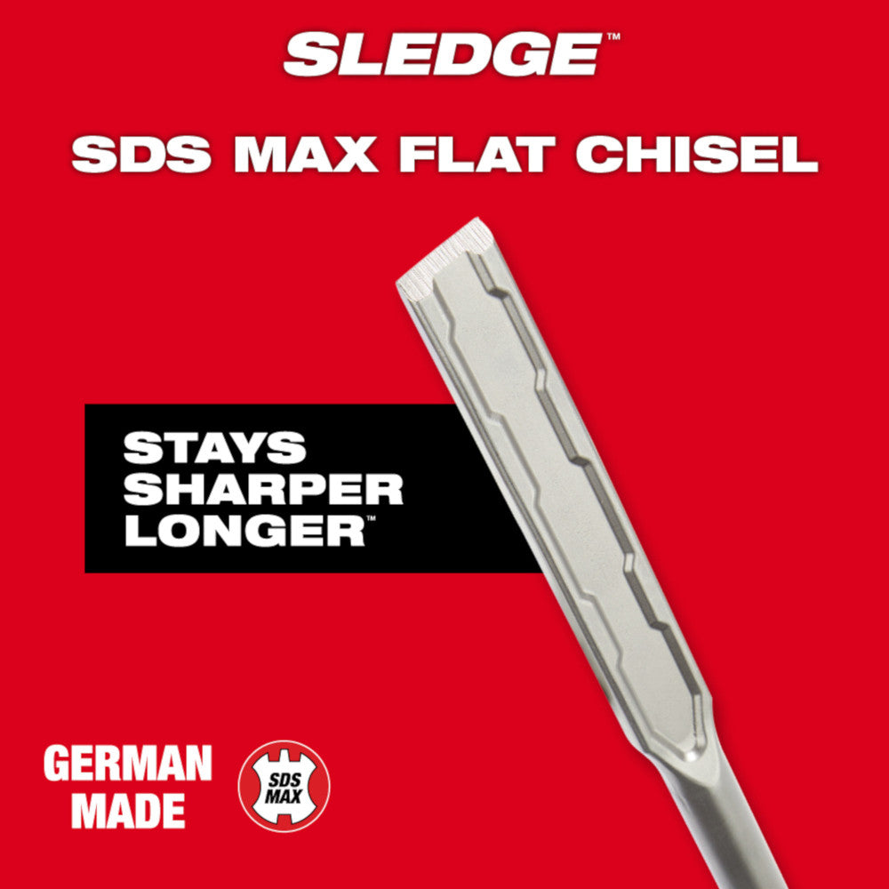 Milwaukee 48-62-4252 1in x 16in SDS MAX SLEDGE Flat Chisel