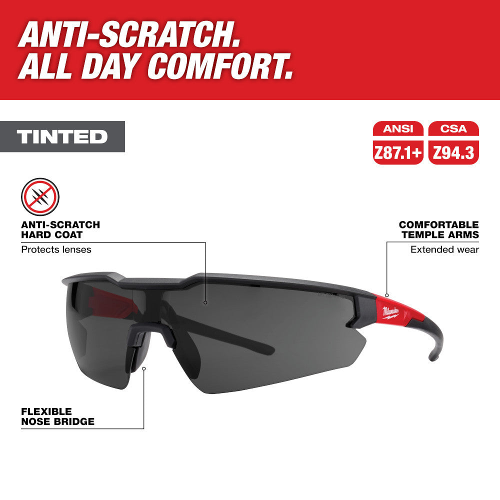 Milwaukee 48-73-2015 Anti-Scratch Tinted Safety Glasses