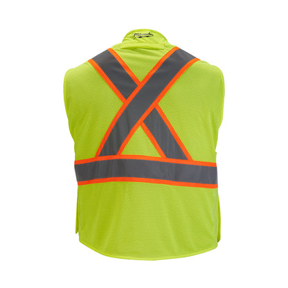 Milwaukee 48-73-5173 Class 2 Breakaway High Visibility Yellow Mesh Safety Vest - 2XL/3XL (ANSI/CSA)