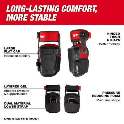 Milwaukee 48-73-6051 Stabilizer Performance Knee Pads with Thigh Straps