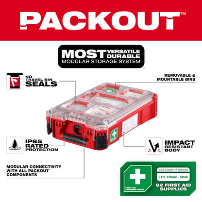Milwaukee 48-73-8435N Tool PACKOUT TYPE II Basic Small First Aid Kit