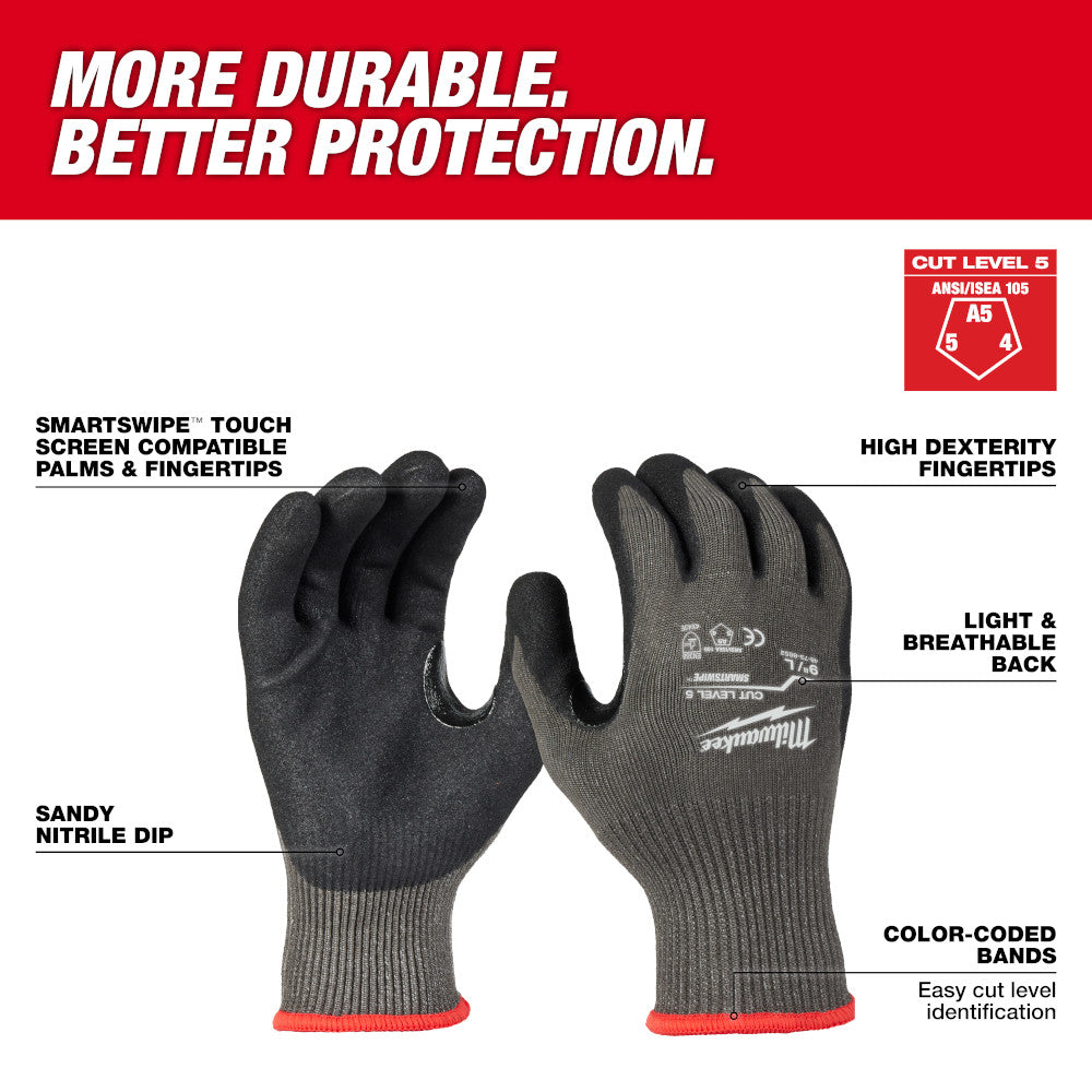 Milwaukee 48-73-8654 Cut Level 5 Nitrile Dipped Gloves - XXL