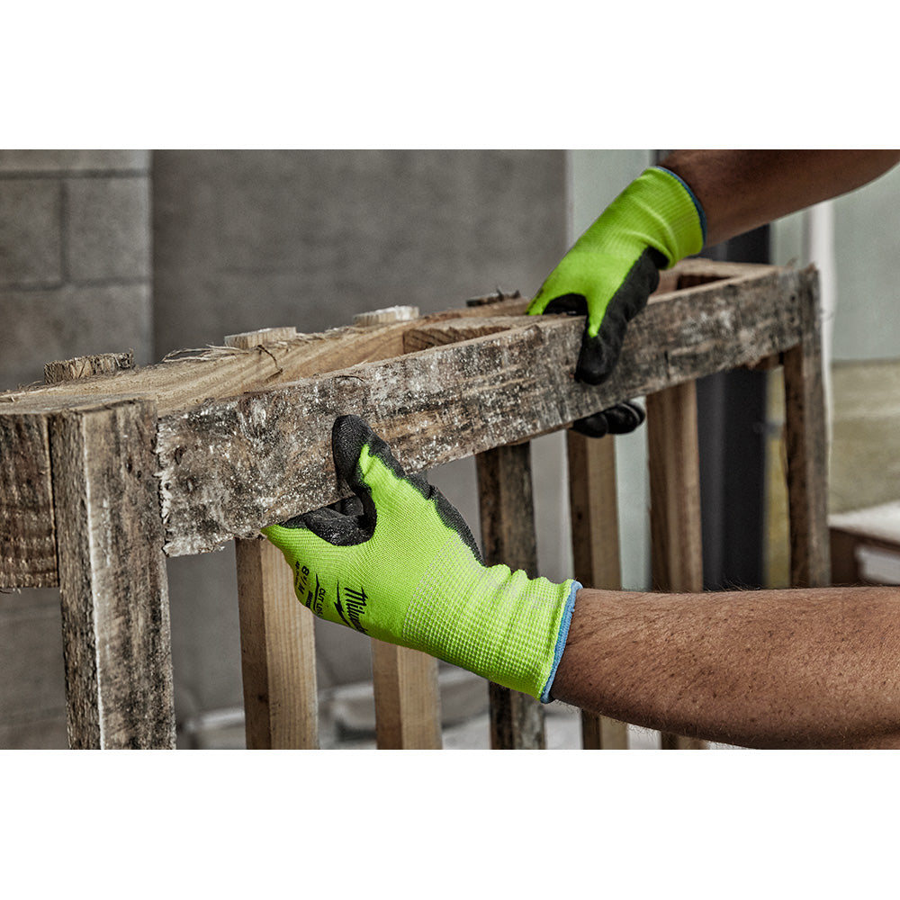 Milwaukee 48-73-8923 Cut Level 2 High Visibility Polyurethane Dipped Gloves - Extra Large