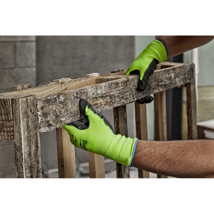 Milwaukee 48-73-8923 Cut Level 2 High Visibility Polyurethane Dipped Gloves - Extra Large