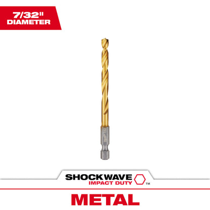 Milwaukee 48-89-4611 SHOCKWAVE 7/32in Titanium Drill Bit with RED HELIX