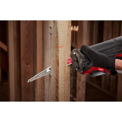 Milwaukee 48-00-5527 12-inch 5TPI AX Carbide Teeth Demolition Nail Embedded Wood SAWZALL Reciprocating Saw Blades (5 Pack)