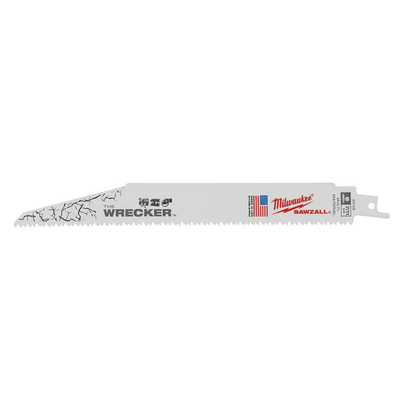 Milwaukee 48-00-5706 9-inch 7/11 TPI WRECKER Demolition Multi-Material Cutting SAWZALL Reciprocating Saw Blades (5 Piece)