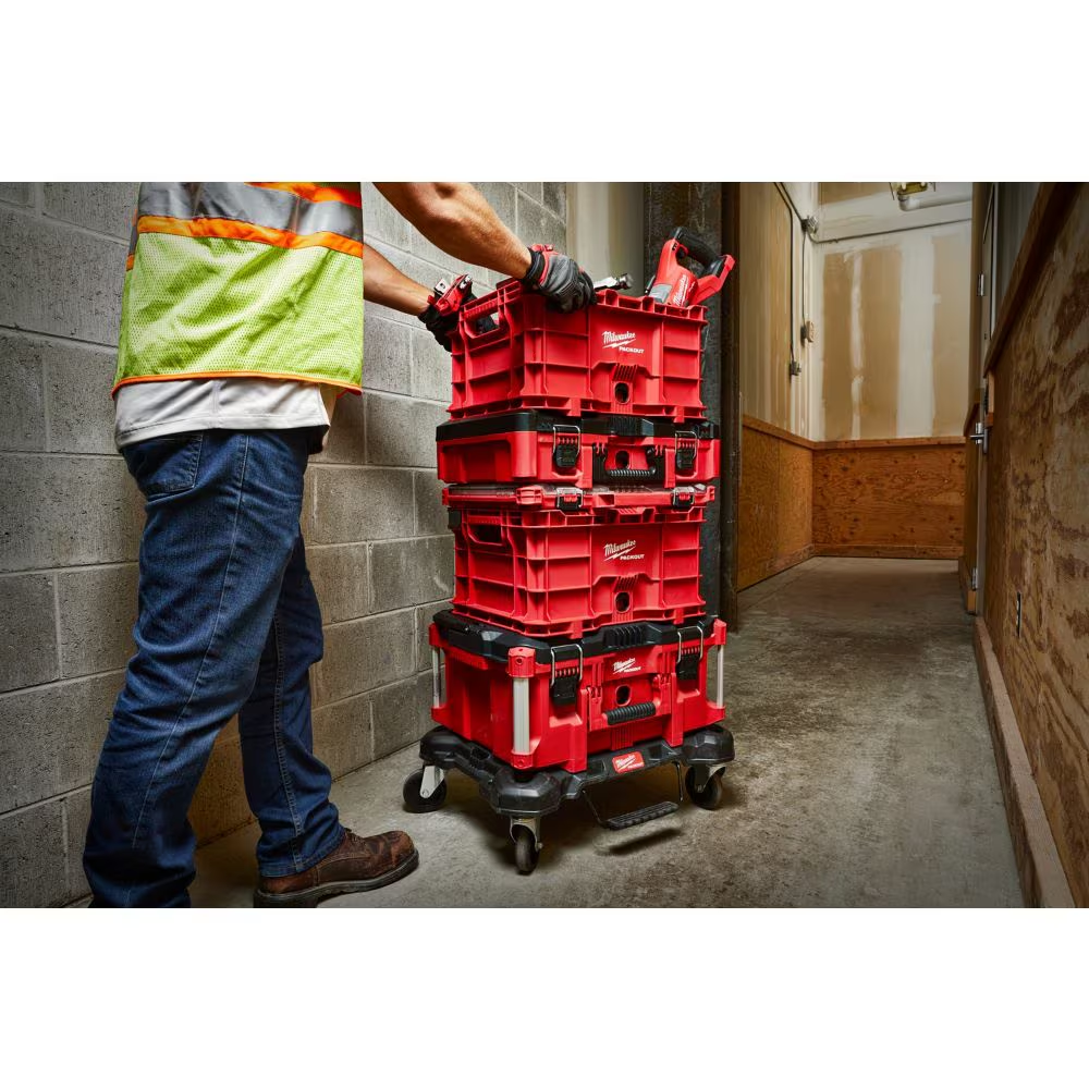 Milwaukee 48-22-8410 PACKOUT Dolly 24-inch x 18-inch Black Multi-Purpose Utility Cart